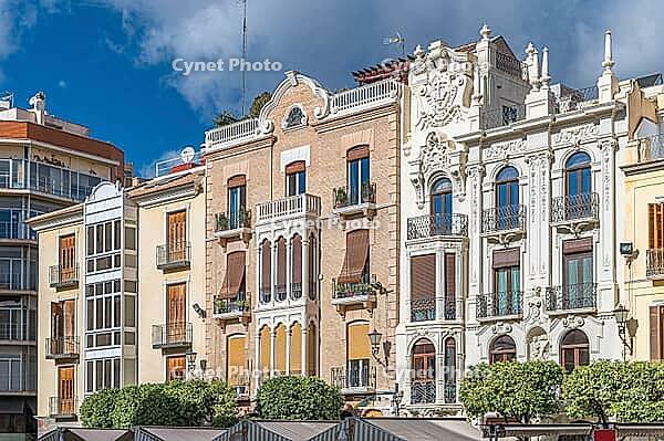 Colorful architecture in the old town of Murcia, southeastern Spain [IBR125261638]