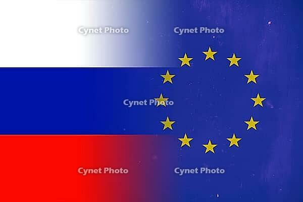 Russian and European Union flag [IBR125280309]