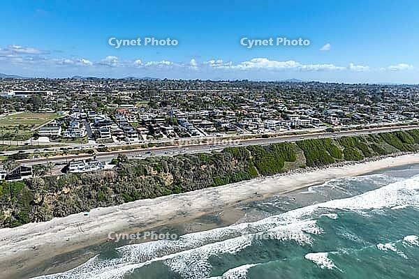Aerial drone photo of Cardiff with nice house, West Coast of California, Encinitas, United States of America [IBR125280326]
