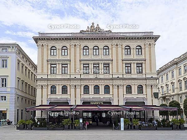 Italy? Trieste, Grand Hotel Duchi d? Aosta on Italian Unity Square [IBR125280338]