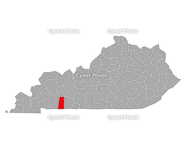 Karte von Todd in Kentucky - Map of Todd in Kentucky [IBR125304620]