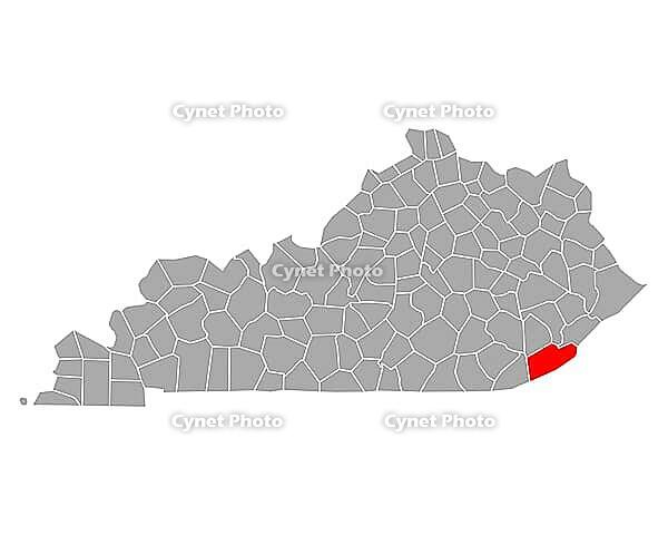 Karte von Harlan in Kentucky - Map of Harlan in Kentucky [IBR125304621]
