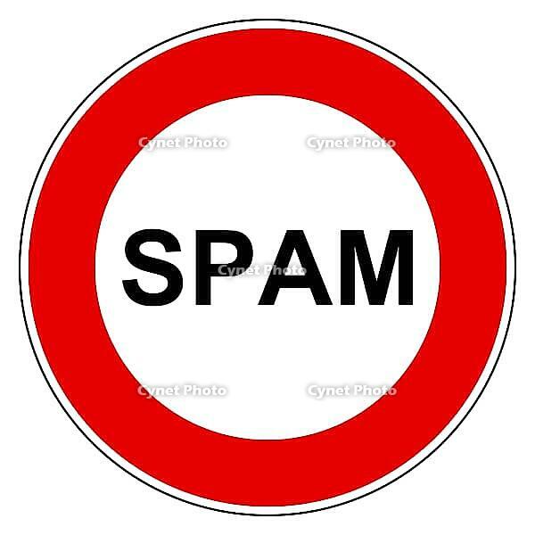 SPAM und Verbotsschild - SPAM and prohibition sign [IBR125304639]