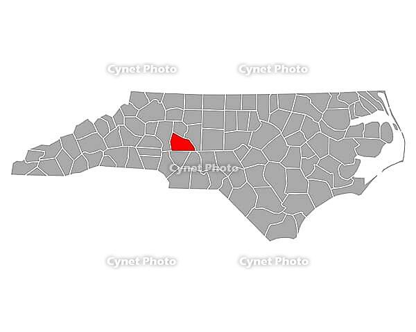 Karte von Rowan in North Carolina - Map of Rowan in North Carolina [IBR125304640]