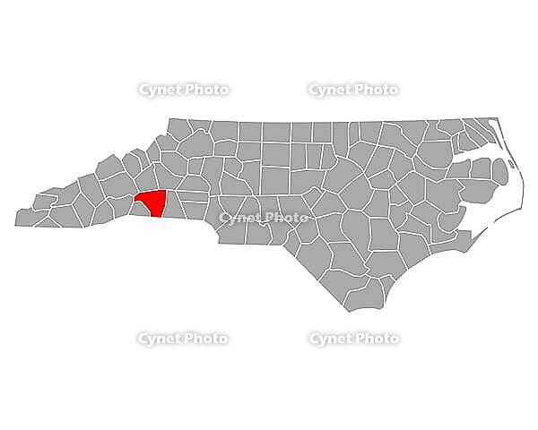 Karte von Rutherford in North Carolina - Map of Rutherford in North Carolina [IBR125324069]