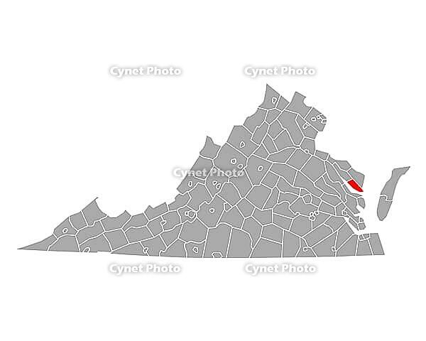 Karte von Lancaster in Virginia - Map of Lancaster in Virginia [IBR125324088]