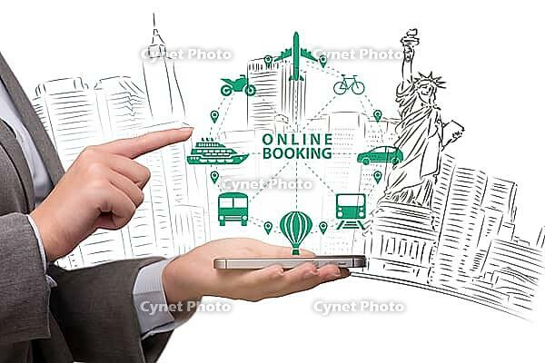 The concept of booking a trip online [IBR125324091]