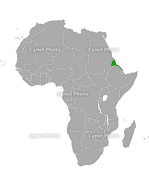 Karte von Eritrea in Afrika - Map of Eritrea in Africa [IBR125324097]