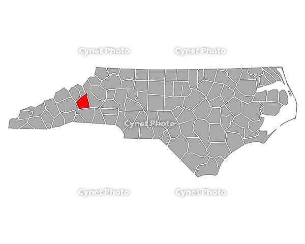 Karte von McDowell in North Carolina - Map of McDowell in North Carolina [IBR125324107]