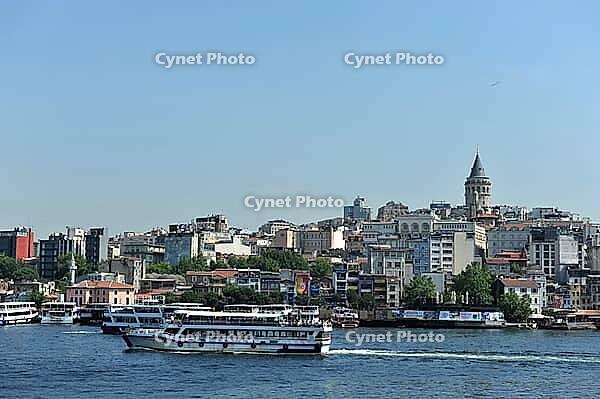 Galata Tower on the Bosphorus in Istanbul, Turkey [IBR125324120]