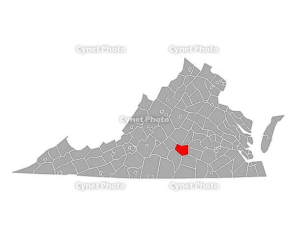 Karte von Prince Edward in Virginia - Map of Prince Edward in Virginia [IBR125324121]