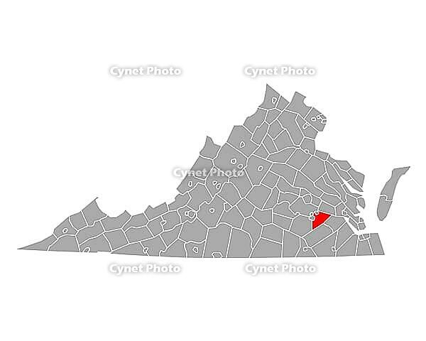 Karte von Prince George in Virginia - Map of Prince George in Virginia [IBR125324126]