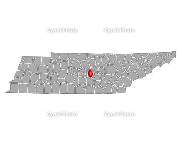 Karte von Cannon in Tennessee - Map of Cannon in Tennessee [IBR125324137]