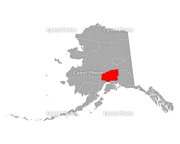 Karte von Matanuska-Susitna in Alaska - Map of Matanuska-Susitna in Alaska [IBR125324147]