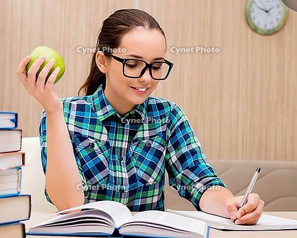 The young student is preparing for exams [IBR125331131]