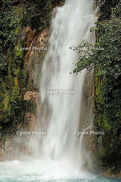 Blue Rio Celeste waterfall in Tenorio National Park in Costa Rica [IBR125331176]