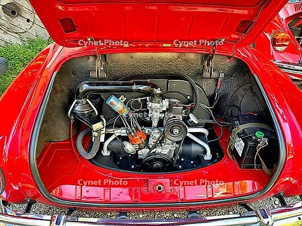 Red Karmann Ghia with open bonnet [IBR125331187]