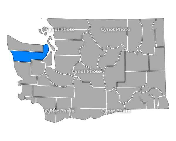 Karte von Jefferson in Washington - Map of Jefferson in Washington [IBR125344253]