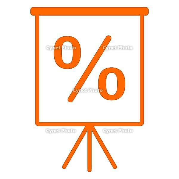 Prozent und Flipchart - Percent and flipchart [IBR125344311]