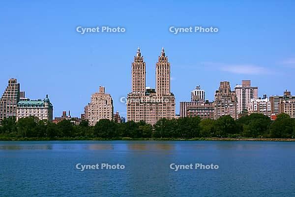 View of Central Park at Sunny Spring Day in New York [IBR125363569]
