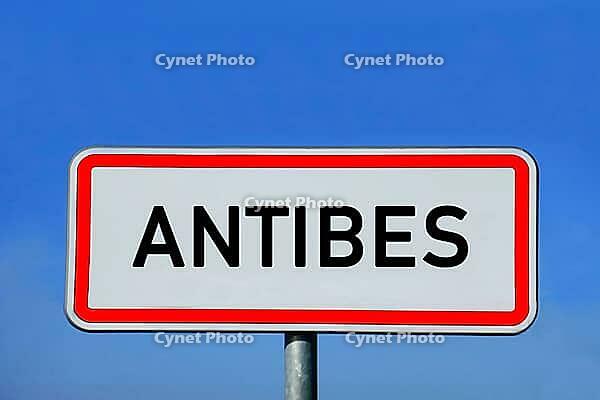 Antibes town sign [IBR125363570]