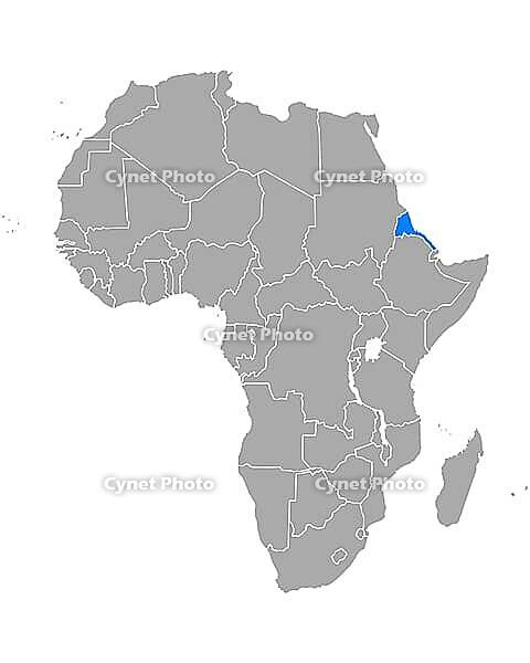 Karte von Eritrea in Afrika - Map of Eritrea in Africa [IBR125363583]