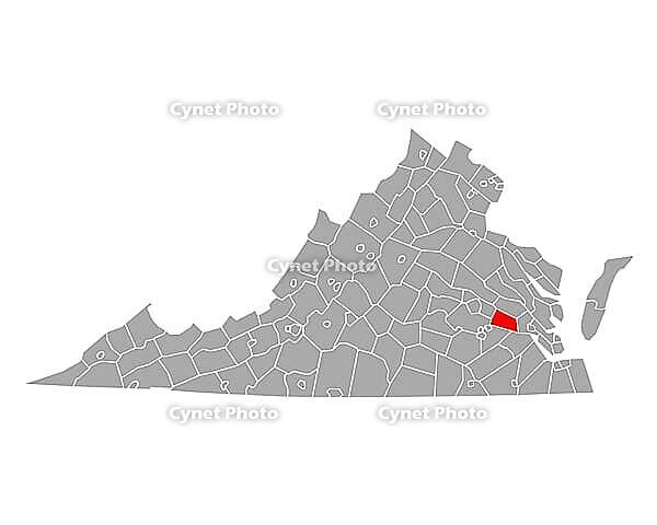 Karte von Charles City in Virginia - Map of Charles City in Virginia [IBR125363595]