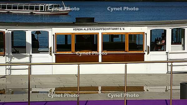 Historic Alster steamer on Jungfernstieg [IBR125363621]