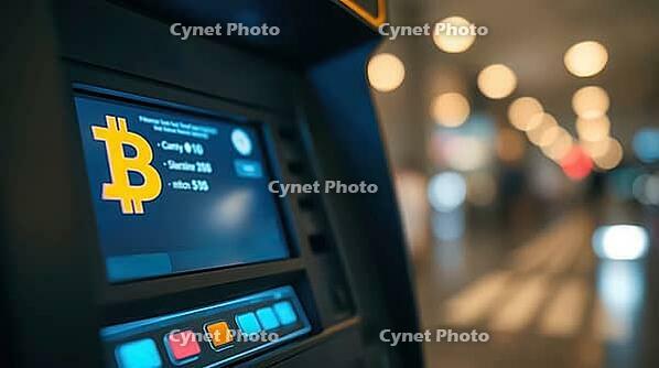 Bitcoin ATM machine for crypto transactions, AI generated [IBR125395935]