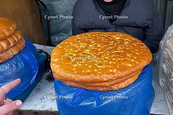 Dagestan pastries. Bread on the counter in the Dagestan market [IBR125405002]