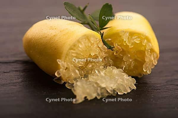Yellow Finger Limes Citrus Fruit Close Up [IBR125405005]