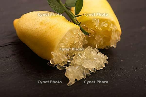 Yellow Finger Limes Citrus Fruit Close Up [IBR125405043]