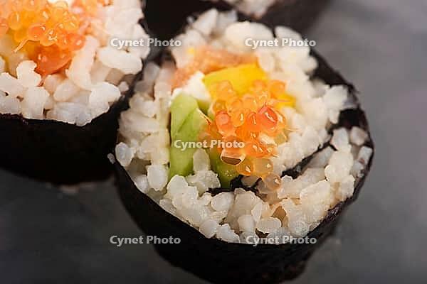 California Sushi Roll with Finger Lime Caviar Garnish [IBR125405053]