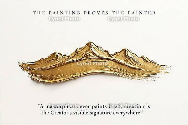Poster for wall symbolizing the Creator's path, reflecting divine wisdom, eternal truth, and spiritual purpose, AI generated [IBR125405090]