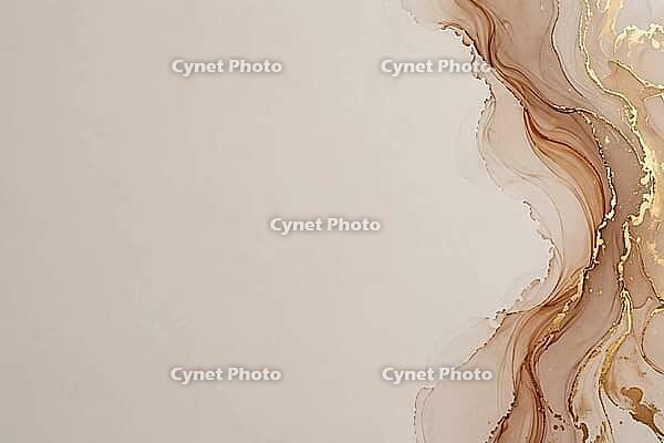 Modern abstract marbled artwork featuring fluid organic patterns and elegant texture for creative background design templates, AI generated [IBR125405091]