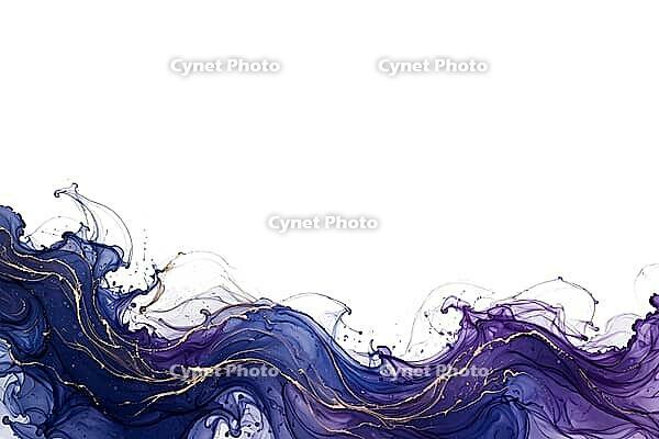 Elegant marbled artwork featuring fluid movement and refined texture for creative background design templates, AI generated [IBR125407385]