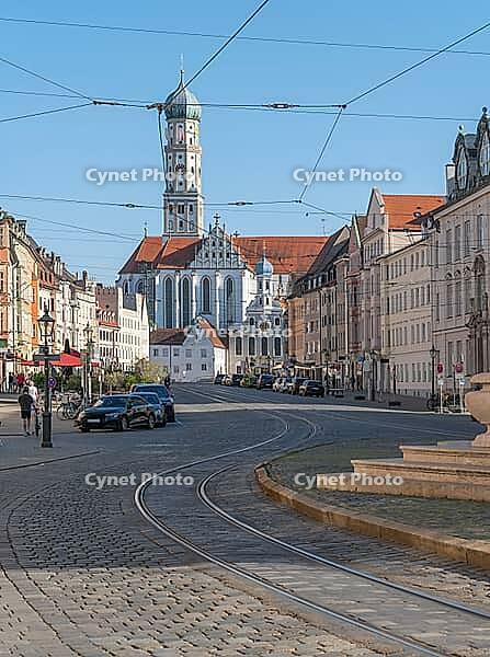 Sunny impression of Augsburg, a university town in the bavarian part of Swabia in southern Germany [IBR125411084]
