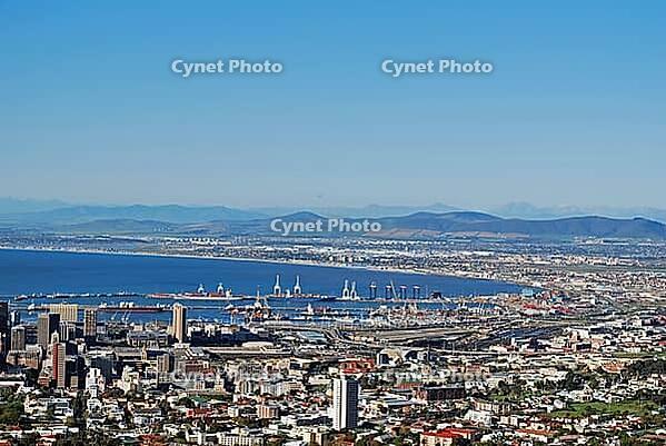 View from Table Mountain, Victoria and Alfred Waterfront, Cape Town, Africa, South Africa [IBR125411118]