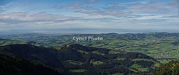 Panoramic view of Lake Constance and the Swiss foothills of the Alps from Ebenalp [IBR125411152]