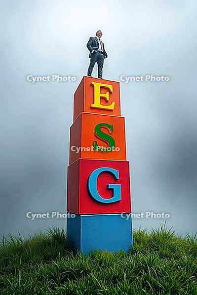 ESG, environmental, social, governance, business, concept illustration, AI generated [IBR125411167]