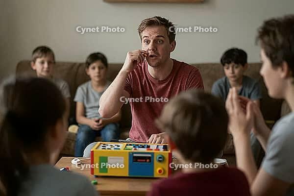 Pediatric speech therapy and cognitive developmental training in early childhood education, an attentive group of school children learning articulation, a dedicated speech therapist demonstrates mouth motor skills and phonetic pronunciation techniques bes [IBR125414172]