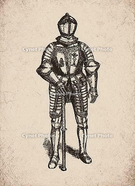 Engraved Gothic Full Suit of Armour Medieval Knight Historical Engraving, Digitally Remastered and Enhanced [IBR125421617]