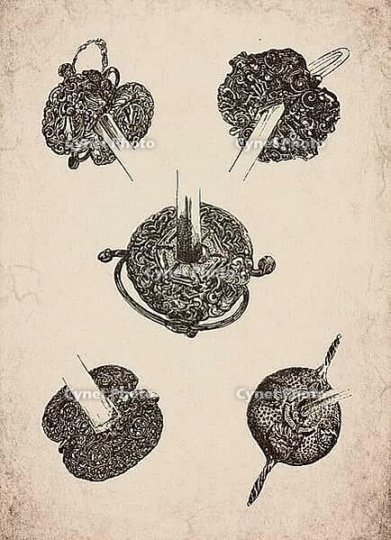Engraved Historic Ornate Cup-Hilt Rapiers and Swords Historical Engraving, Digitally Remastered and Enhanced [IBR125421702]