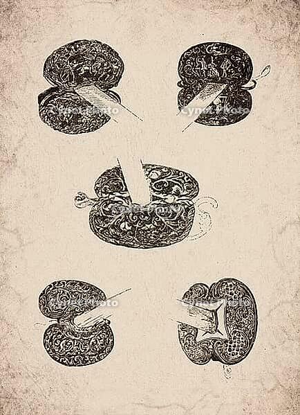 Engraved Historic Ornate Cup-Hilt Rapiers and Swords Historical Engraving, Digitally Remastered and Enhanced [IBR125421708]