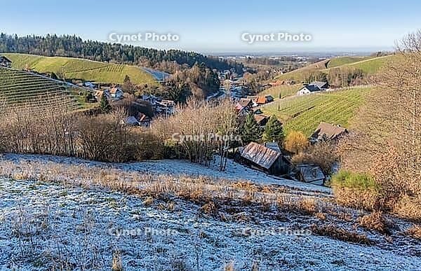 Black forest scenery around Sasbachwalden near Achern in Germany at winter time [IBR125423477]