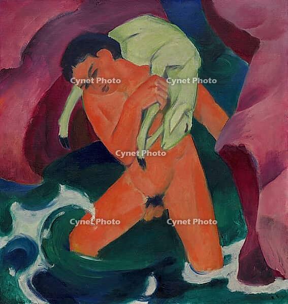 Artwork by Franz Moritz Wilhelm Marc (born 8 February 1880 in Munich, died 4 March 1916 in Braquis near Verdun, France), a German painter, draughtsman and graphic artist. He is regarded as one of the most significant painters of the Expressionist movement [IBR125424496]