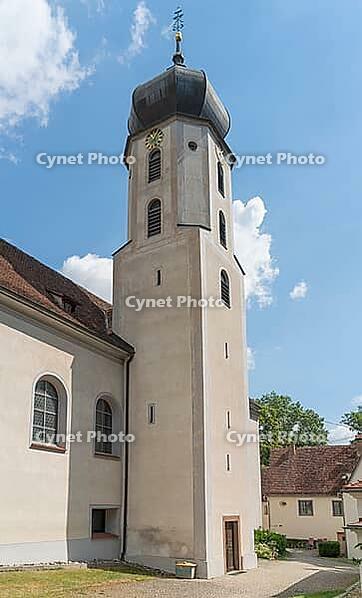 Steeple of the Inzigkofen Monastery near Sigmaringen in Baden-Württemberg, Germany [IBR125424503]