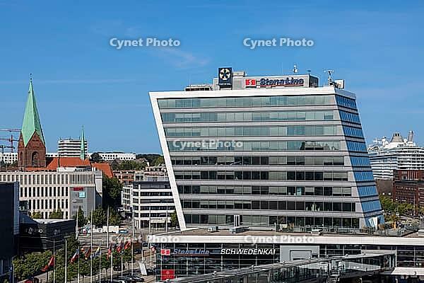 Kiel, Germany - 12. August 2026: Stena Line modern office building and ferry terminal at Schwedenkai in Kiel [IBR125424542]