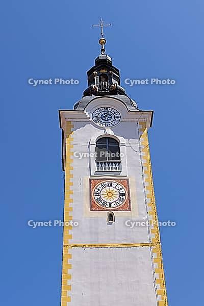 Church tower, cerkveni zvonik v Kamniku church, Šutna, Kamnik, Upper Carniola, Slovenia [IBR125436222]