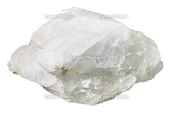 Mineral specimens from geological collection - quartz rock isolated on white background of Middle Urals [IBR125462114]